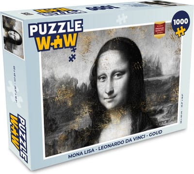 Puzzel Mona Lisa - Leonardo da Vinci - Goud - Legpuzzel - Puzzel 1000 stukjes volwassenen