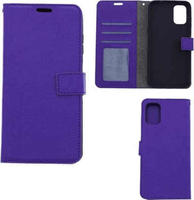 LuxeBass Hoesje geschikt voor Nokia G11/G21 - Boekhoesje met kaartvakken - Paars gsm hoesje - telefoonhoes - telefoonhoesjes