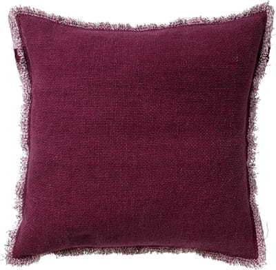 Dutch Decor BURTO - Kussenhoes 60x60 cm - gewassen katoen - Red Plum - donkerroze - met rits - zonder binnenkussen