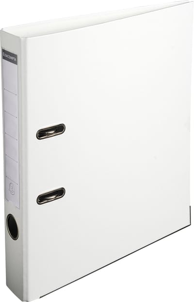 Exacompta 20x Ordner met hefboom in PP /karton - rug van 50mm - A4 - Wit - 915402B