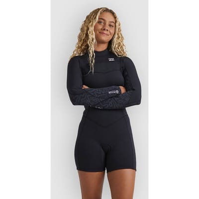 Dames wetsuit Billabong 2/2 Synergy Natural Front-Zip