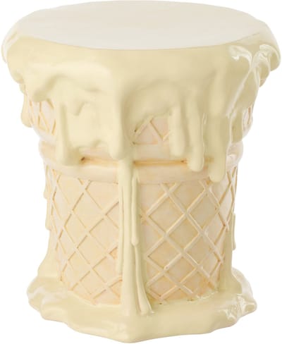 J-Line bijzettafel Ijsje - polyresin - abrikoos/beige