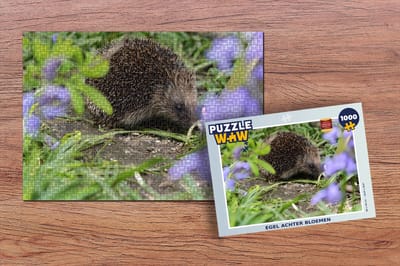Puzzel Egel achter bloemen - Legpuzzel - Puzzel 1000 stukjes volwassenen
