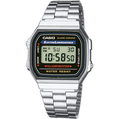 Casio Vintage Iconic A168WA-1YES Unisex Horloge 36,3 mm - Zilverkleurig