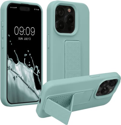 kwmobile back cover voor smartphone - geschikt voor iPhone 15 Pro - 1x beschermhoesje van kunststof - In mintgroen