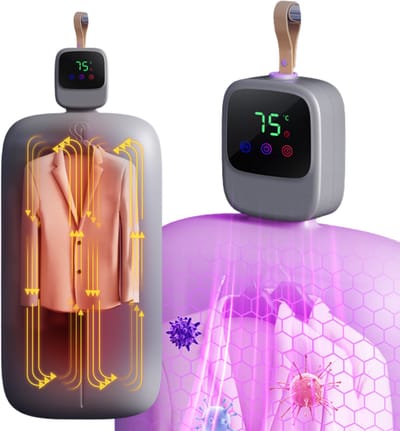 Caryota Mini Condensdroger - Reisdroger Voor Studenten & Kamperen - Antibacterieel - Tot 2.5 kg - Compacte Wasdroogcombinatie 450W - Kamer Verwarming