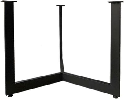 FLE - Stalen salononderstel zwart rond ø 59 cm en hoogte 43 cm (koker 2 x 4 cm)