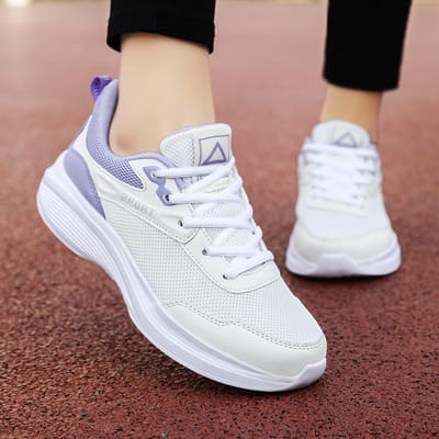 Nieuwe Dames Sneakers Comfortabel Zacht Antislip Plat Casual Sportschoenen Outdoor Mesh Schoenen Dames Sneakers Grote Maten 36-41 36 white
