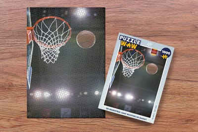 Puzzel De basketbal gaat richting de basket - Legpuzzel - Puzzel 1000 stukjes volwassenen