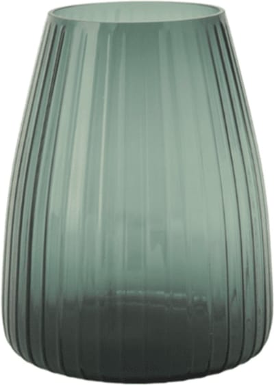 XLBoom DIM 2.0 Medium Groen – Mondgeblazen glazen vaas met streeppatroon – Verkrijgbaar in Green | Blue | Grey – Tijdloze design vaas door Ann & GJ