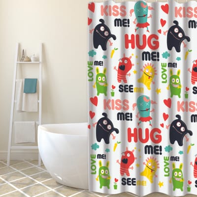 Msv Douchegordijn Hug Me Multikleur 180cm