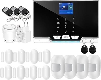 Huisalarmsysteem - GSM Alarm - Beveiliging Huis - APP Controle - 25 x 15 x 15 cm - Zwart