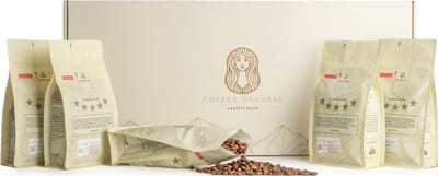 Coffee Goddess Variety Pack – 5 × 250 g Koffiebonen Set – 100% Arabica Blend, Diverse Roast Levels – Espresso & Filter – Cadeau & Proefpakket