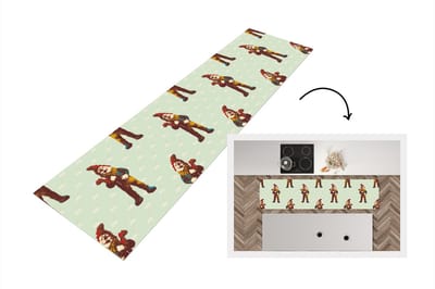 Keukenloper - Loper keuken - Kabouter - Patronen - Tuin - 200x50 cm - Keukenloper vinyl