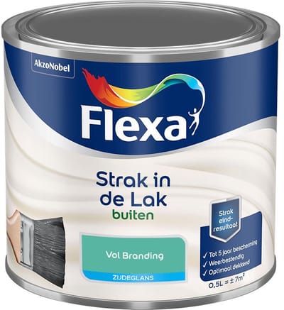 Flexa - Strak In De Lak Buitenlak Zijdeglans - Vol Branding - Mengverf - 500 Ml