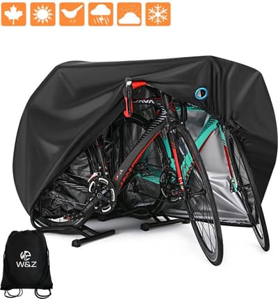 W&Z® Fietshoes Universeel voor alle Fietsen - Waterdicht Ultra Sterk Oxford - Fiets Hoes voor 1/2 Fietsen - Incl. Opbergzak