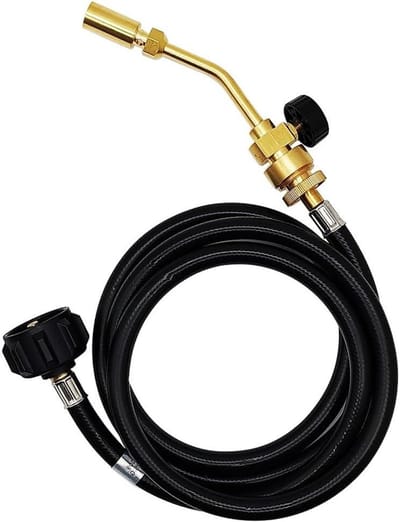 Propaan Torch - Lassoort Soldeerbrander - Precisie Werk - Geïntegreerd Buisontwerp - 1.8 Meter Slang - Zwart Goud