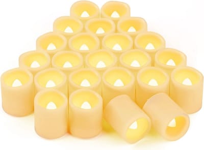 24 Stuks Flikkerende LED-theelichtjes voor Bruiloft, Feest, en Decoratie