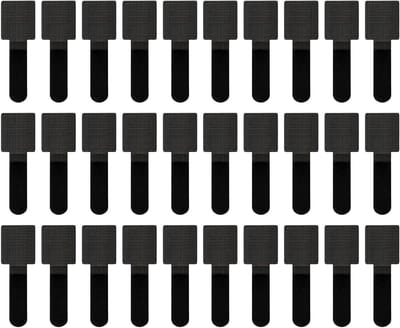 Kabelorganizer 30 x 90 mm - zwart - sterke lijm - voor efficiënt kabelbeheer - SnelShoppen