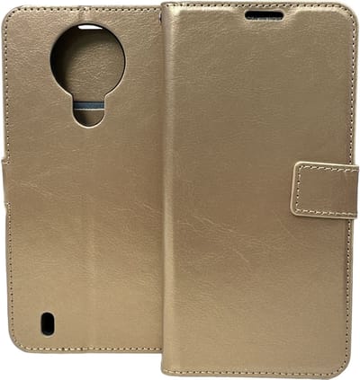 Portemonnee Book Case Hoesje Geschikt voor: Nokia 1.4 -  goud