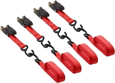 Ratelbanden set - Spanbanden vracht - Vastzetten lading - Snelsluiting klemslot - 400 kg trekkracht - C