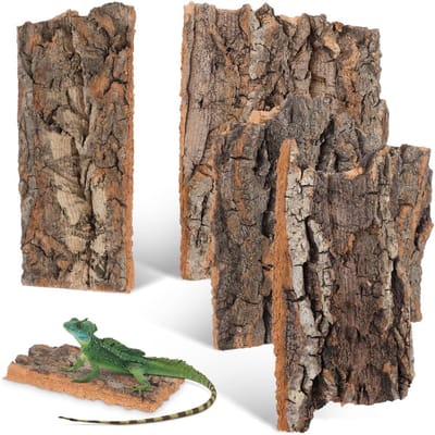 4-delige Hagedis Tank Decoratie met Schors en Klimgemak voor Reptielenaccessoires en Versteviging