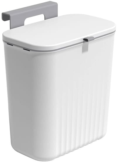 Wand Prullenbak - Keuken Afvalbak - Ruimte Besparen - Schuifdeksel Ontwerp - 13 Liter - Wit