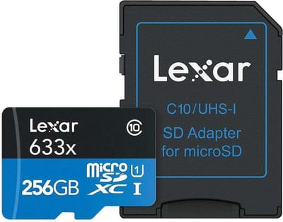 LEXAR 256GB 633X MICRO SDXC UHS-I HS