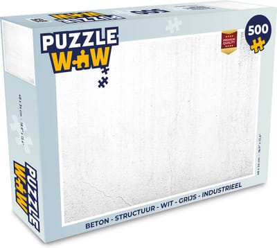 Puzzel Beton - Structuur - Wit - Grijs - Industrieel - Legpuzzel - Puzzel 500 stukjes