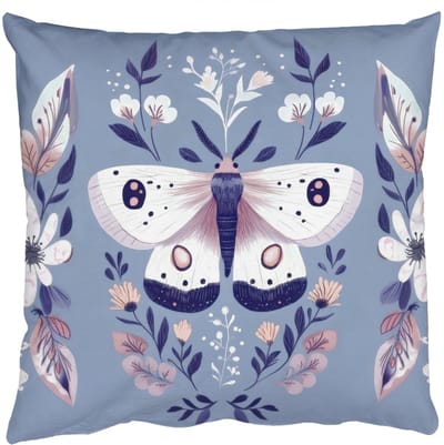 Sierkussens - Kussentjes Woonkamer - 50x50 cm - Vlinder - Vleugels - Stippen - Bloemen