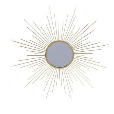 Urban Living Wandspiegel Sunshine - goud - zon - metaal - Dia 60cm