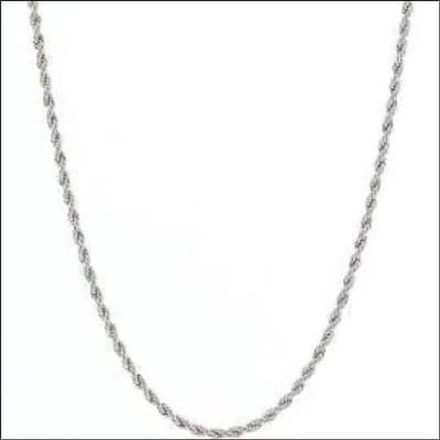 Aramat Jewels | Halskettingen | Stijlvolle Stalen Koordketting – 50cm Rope Chain RVS Unisex | | | |3mm | Staal | Volwassenen | Verkleurd niet