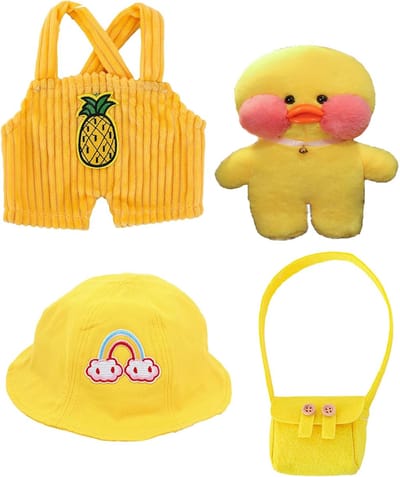 Pluche met kleding - Zachte pop - Kinderkamer decoratie - Inclusief accessoires - 30 cm