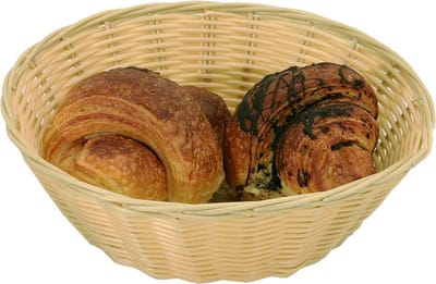 Broodmand Rond - Serveerschaal - Brood Serveren - Vaatwasmachinebestendig - 3 Stuks - Naturel