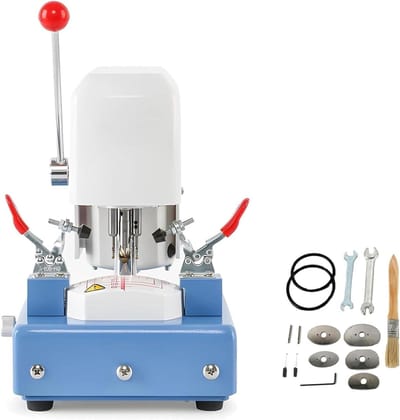 Lensboormachine - Precisie tool - Brillen maken - Geïntegreerde schakelaar - 50 mm beweging - Zilver