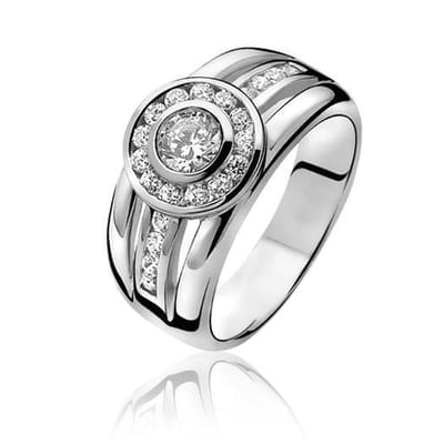 Zinzi Silver Jewels Zirkonia Ring ZIR700-54 (maat 54)