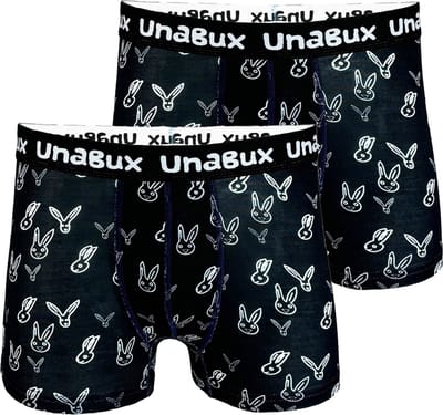 Unabux Boxer BLACK WHITE RABBIT
