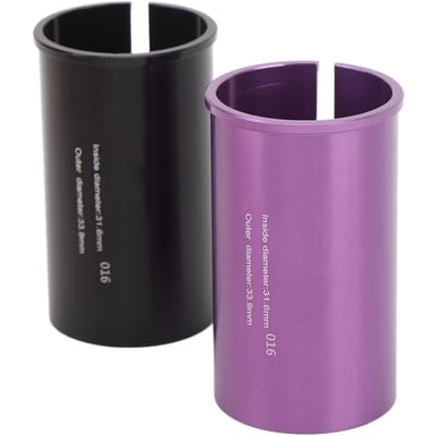 2 STUKS Zadelpen Reductie Shim Aluminiumlegering Buisadapter Variabele Diameter Huls voor Mountain en black