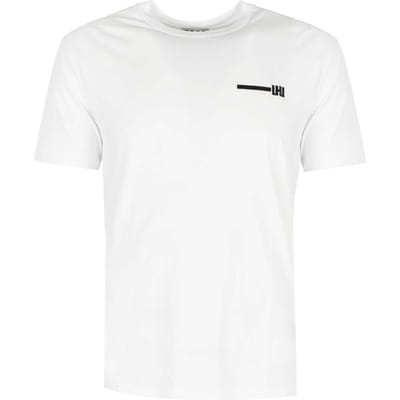 Les Hommes T-shirt Typography Mannen zwart