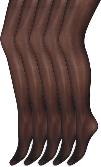 Glans panty | 35 Denier | Merk: Marianne | Maat: S t/m XXL | Kleur: Zwart | 5 Paar
