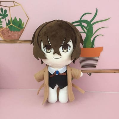 20cm Dazai Osamu Pluche Pop Staande Versie Karakter Schattig Zacht Gevuld Kussen Halloween Kerstcadeau 20cm black