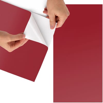 Tulup Meubelfolie - Licht bordeauxrood Decoratiefolie Zelfklevend - 65x130 cm - Bordeaux Meubelfolie - Plakfolie Meubels - Minimalist Meubelfolie - Decoratiefolie Zelfklevend - Slaapkamer decoratie - Achtergronden en patronen