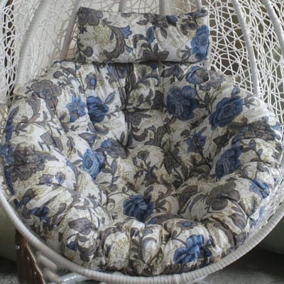 Hangstoel Kussen - Schommelkussen Vervanging - Buiten Ontspannen - 15cm Dikke Vulling - Verwijderbaar - Blauw