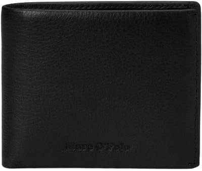 Marc O'Polo Leren portemonnee Tom Combi Wallet Black zwart