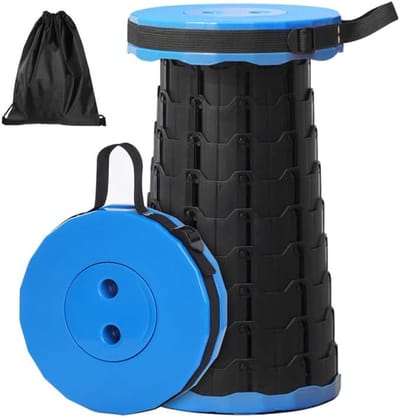 Thijox - Draagbare Campingkruk - Inklapbare Telescopische Opvouwbare Stoel voor Outdoor Vissen, Wandelen, Tuinieren, BBQ, Max. Draagvermogen 500 lbs,