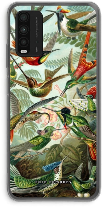 Case Company® - Hoesje geschikt voor Xiaomi Redmi 9T hoesje - Haeckel Trochilidae - Soft Cover Telefoonhoesje - Bescherming aan alle Kanten en Schermrand