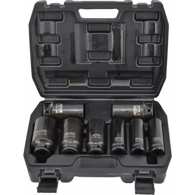 AWTOOLS - Slagmoersleutel Set - Lange Doppen - 1/2" - 8 stuk