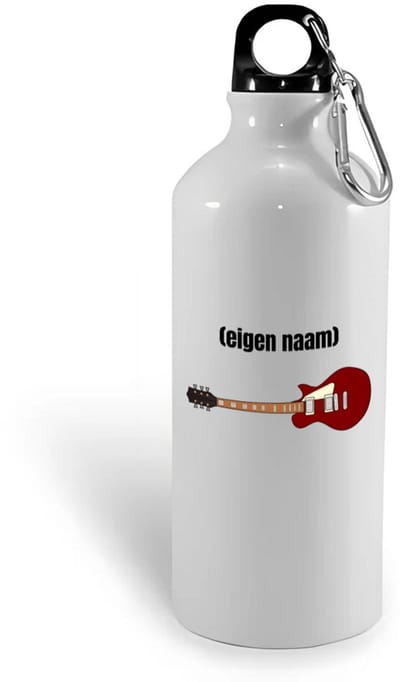 Hacebo® - rode elektrische gitaar met eigen naam waterfles - Gitaar - muziek liefhebbers - gitaristen - gitaar liefhebbers - verjaardag - cadeau - kado - water fles - 400ML