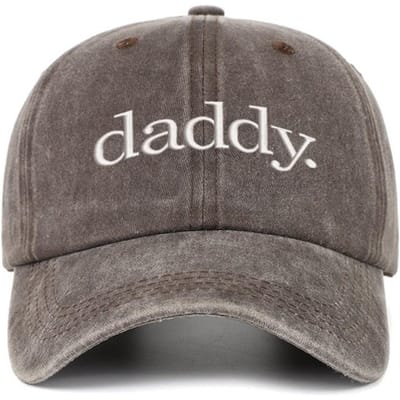 Gewassen Katoen daddy. Borduurpetten Vintage Ademende Baseballpetten Casual Verstelbare Buiten Zonnebrandpetten Cadeau voor Vader koffie