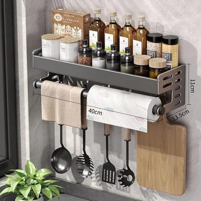 Étagère de Rangement de Cuisine Étagère à Épices Murale Condiment Multifonctionnel Organisateur de Cuisine Domestique Étagère de Rangement